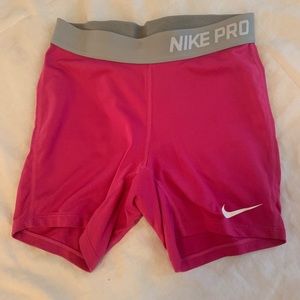 Pink Nike Pro Shorts
